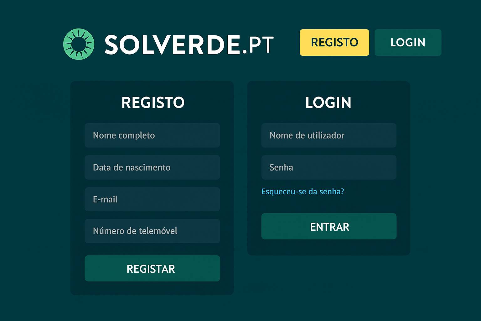 Não Perca tempo, o rRgistro na site SOLVERDE